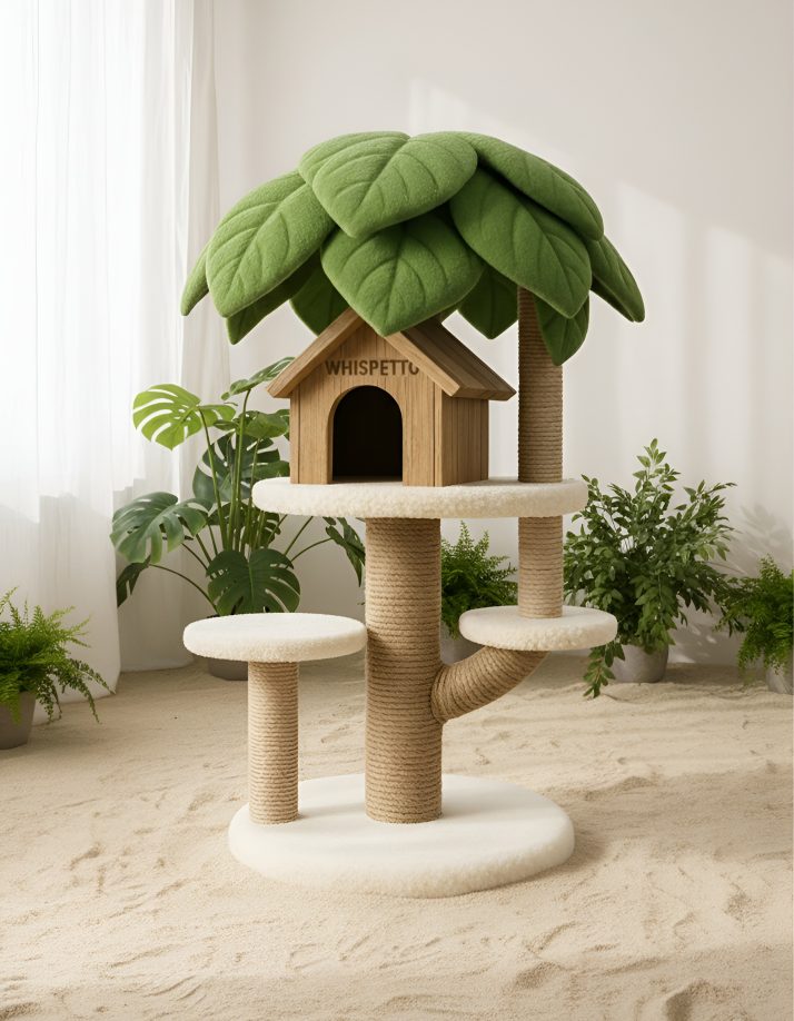 WHISPETTO Tropical Leaf Cat Tree
